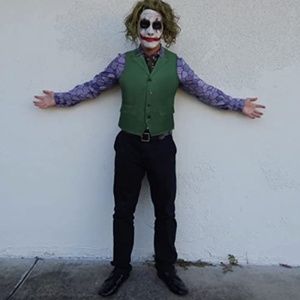 Mens Dark Knight Joker Cosplay costume/Size L/ EUC